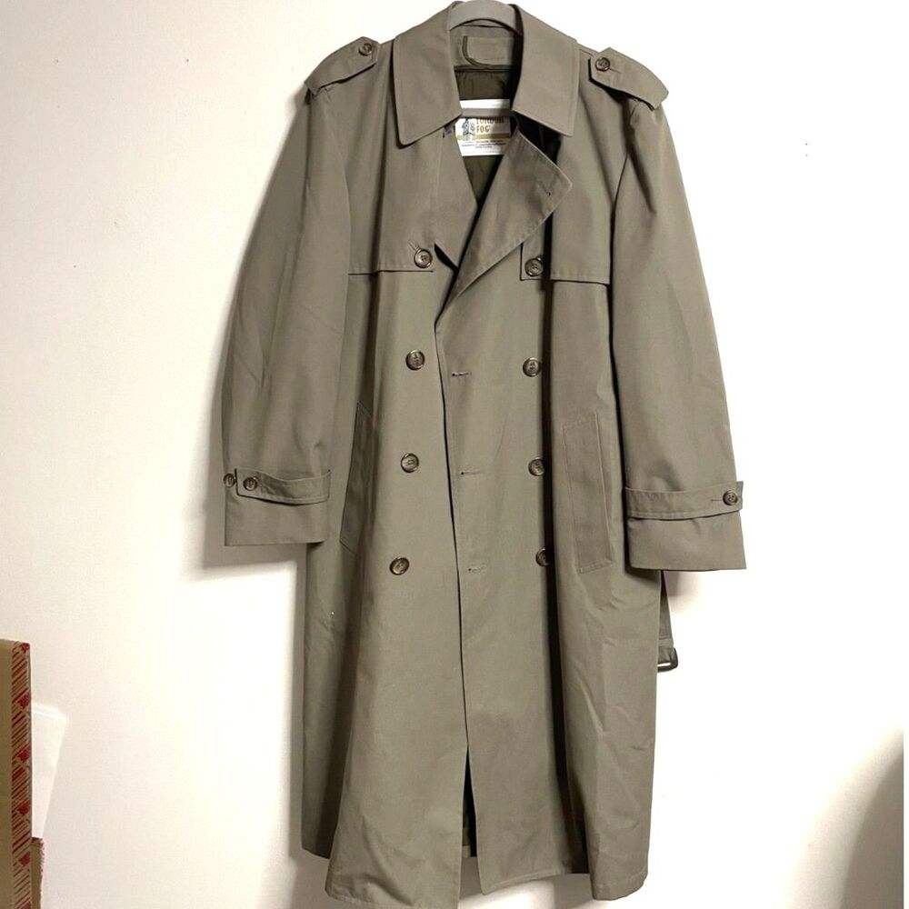London Fog Trench Coat with Thinsulate Removable Liner Mens Size - 38 regular